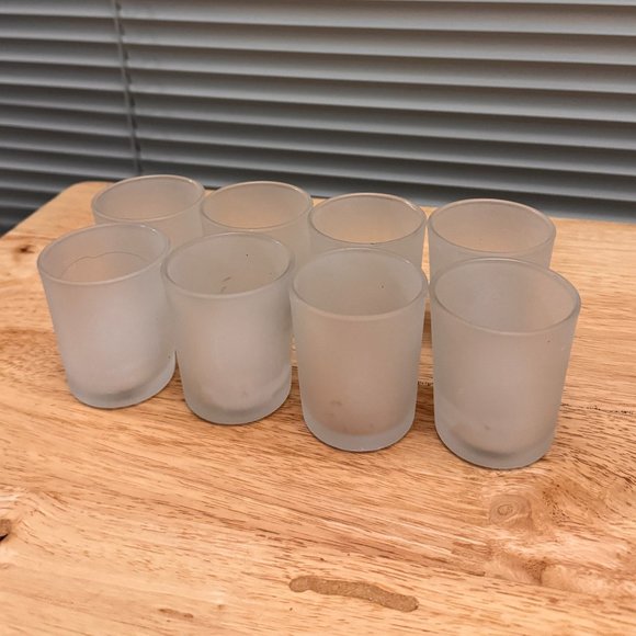 Frosted Tealight Candle Votives - Picture 1 of 4